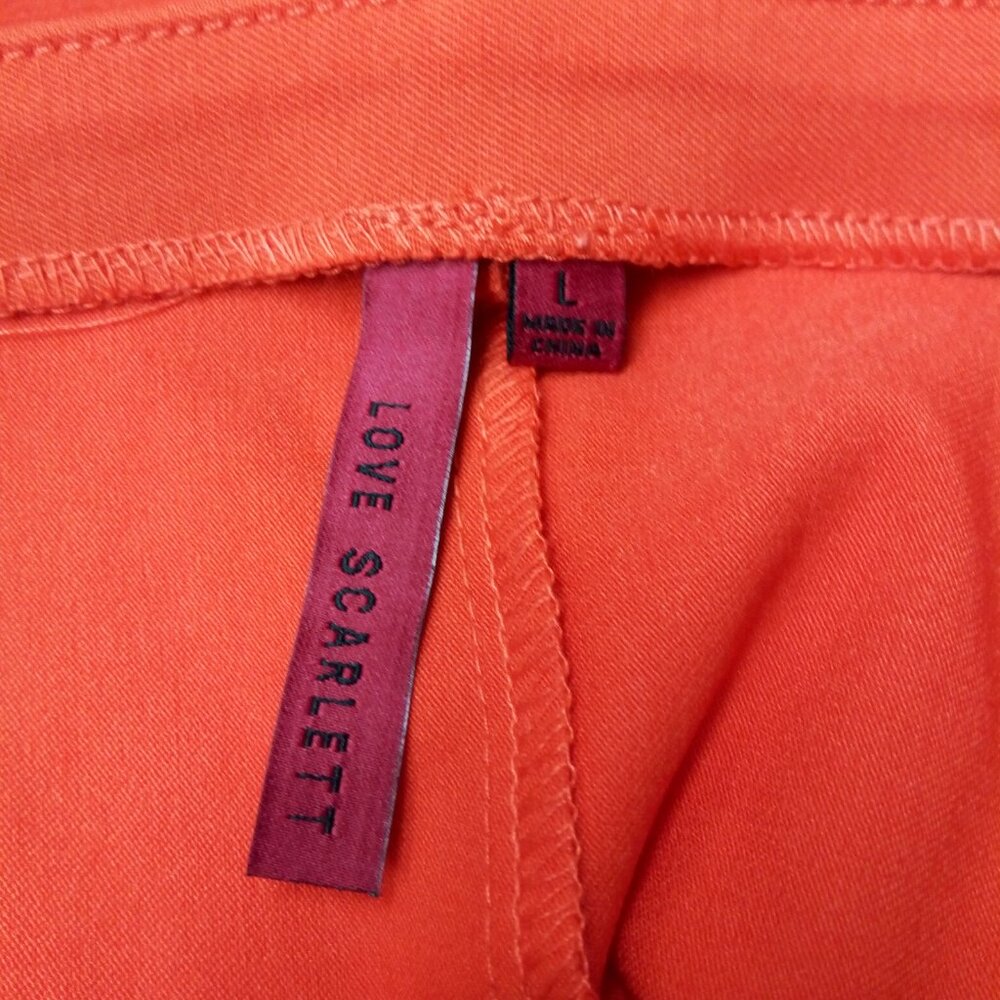 Orange Pencil Skirt LG NWOT - Picture 2 of 6